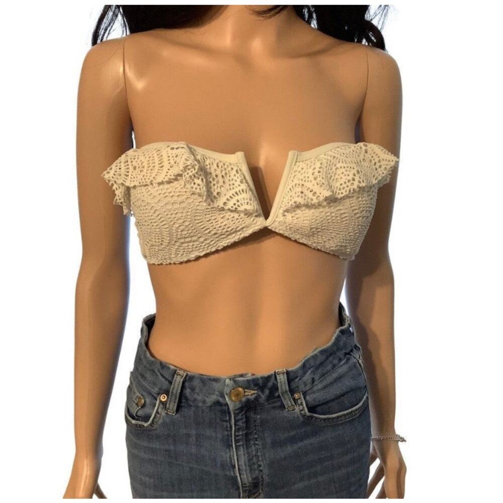 Crochet Bandeau Bikini Top- Size Medium